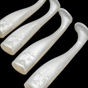 Jonah Nine Lives Paddle Tail - 4'' White Pearl Glo 4pk