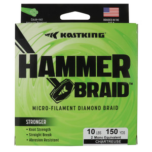 KastKing Hammer Braid - 150 yd Chartreuse 50 lb