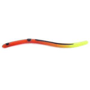 Kelly's Firetail Rigged Worm - 5.5'' Orange/Chartreuse