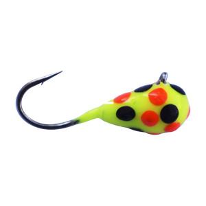Kenders D-Style Jig Tung - 1/16oz #12 ChtBlkOrgSpotGlow