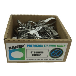 Baker ForcepPliers - CurvedTip - 6'' Stainless Steel