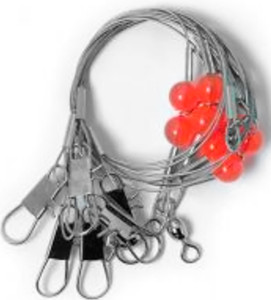 Eagle Claw - Lazer Sharp - 2Drop StlWireRigLng - 24'' Platinum Black 2pk