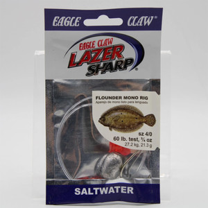 Eagle Claw - Lazer Sharp - REagle Claw - dy Rig FlndrMono - 3/4oz 4/0 Nickel