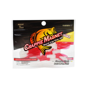 Leland Crappie Magnet - 1.5'' White/Red 15pk