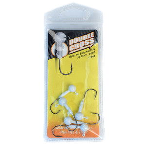 Leland CrappieMagnet DblCros - 1/16oz White 5pk