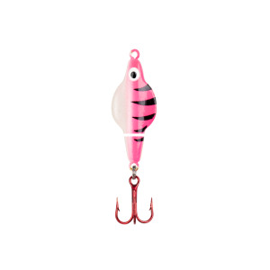 Lindy Ice Flyer Spoon - Rattln - 1/16oz 7/8'' Pink Tiger Glo