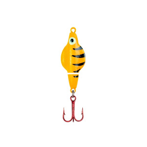 Lindy Ice Flyer Spoon - Rattln - 1/4oz 1.375'' Org Tiger Glo
