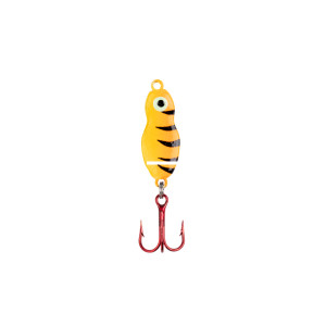 Lindy Ice FrosteeJigginSpoon - 1/8oz 3/4'' Orange Tiger Glo