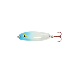 Lindy Ice QuiverSpoon - Rattln - 1/8oz Blue Glow/Chrome