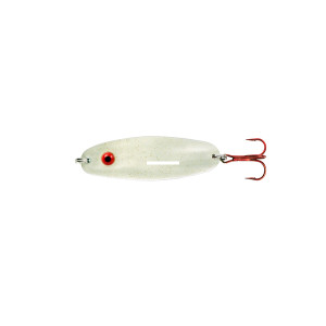 Lindy Ice QuiverSpoon - Rattln - 1/8oz Glow/Chrome