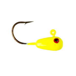 Lindy Lead Free LiveBait Jig - 1/8oz Hot Yellow 2pk - LLBJLF3205