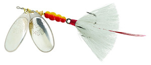 Mepps Aglia 2-Blade Dressed - 11/16oz Silver-White