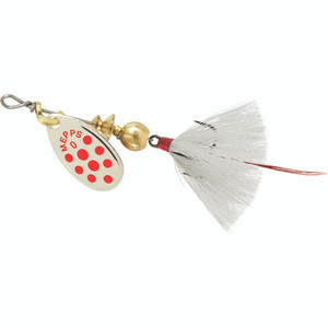 Mepps Aglia Dressed - 1/12oz Red Dot-White