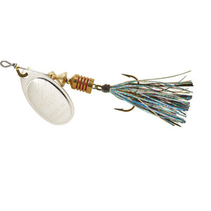 Mepps Aglia Flashabou - 1/6oz Silver-Black/Silver