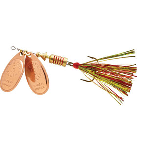 Mepps Aglia Flashabou2Blade - 5/16oz Copper-Red/Chart