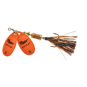 Mepps Aglia Flashabou2Blade - 5/16oz Hot Org-Black/Org