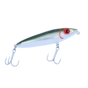 MirrOLure SW Top Dog Jr Surf - 3/4oz 4'' Grn Bk/Wht/Sil