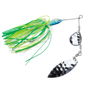 Mission Tandem Spinnerbait - 1/4oz Chart/Lime/White 1pk
