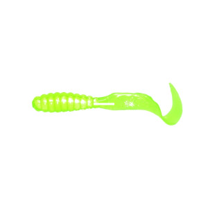 Mister Twister MeenyGrub 3'' - Chartreuse - 20pk