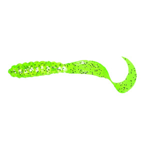 Mister Twister Teenie 2'' - Grub - Chartreuse Glit -20pk