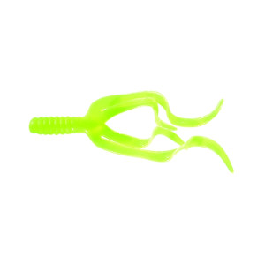 Mr Twister Split Double Tail - 4'' Chartreuse 10pk