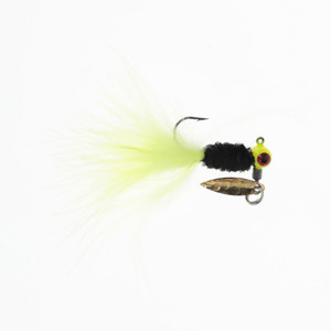 Mr Crappie Maribou Ssg Spin - 1/8oz Tuxedo Black Chart