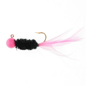 Mr Crappie SlabDadLivHairJg - 1/16oz Pink Tuxedo