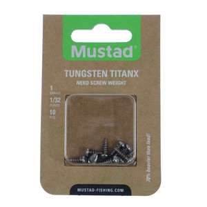 Mustad TitanX Neko Screw Wgt - Tungsten 3/16oz 10pk