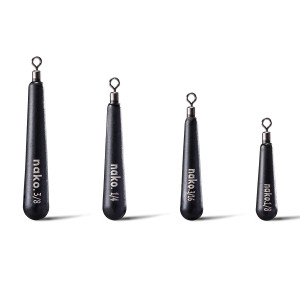 Nako Tng Skinny Free Rig Wgt - 1/2oz No Chip Black 5pk