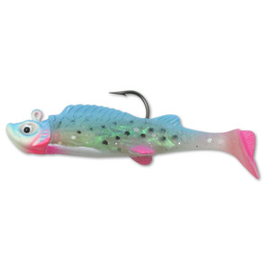 Northland Mimic Minnow Shad - 1/4oz 2.5'' Glo Rainbow 2pk