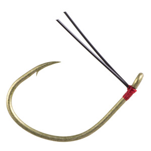 Owner Wacky Hook Weedless - Size 2/0 Camo Green 4pk