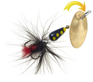 Panther Martin - InLine SWIVEL - RegFly - 1/8oz Ind;G;Blk/Yw;Blk/Red