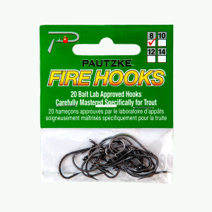 Pautzke Fire Hooks - #8 Black Nickel 20pk