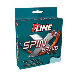P-Line 8 Carrier SpinX Braid - 150 yd Orange/Blue 16 lb