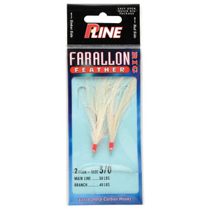 P-Line Farallon Feather - 3/0 White/White 1pk