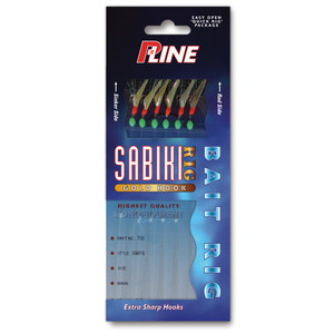 P-Line Sabiki Rig; Mylar - #12 Hage Fish Skin 1pk