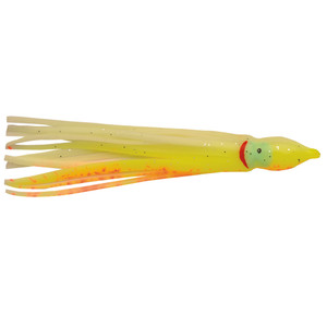 P-Line Sunrise Squid - 4.5'' Glo Ylw/Org Sptch 5pk