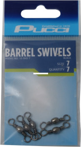 Pucci Barrel Swivel - #7 Black 7pk