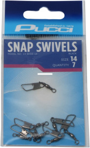 Pucci Snap Swivel - #14 Black 7pk