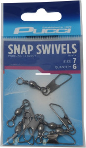 Pucci Snap Swivel - #7 Black 6pk