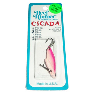 Reef Runner Lures - Cicada - 1/4oz Red Glow 1pk