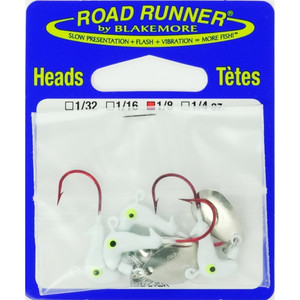 Road Runner Orig Barbed Head - 1/8oz White 4pk
