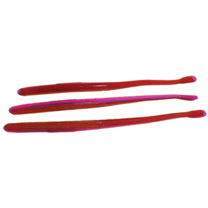 Roboworm Straight Tail Worm - 6'' Red Crawler 10pk