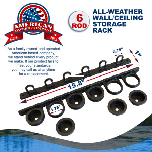 RushCreek - All Weather 6 Rod Rack Fixed