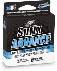 Sufix Advance Ice Fluoro - 50 yd Clear 6 lb