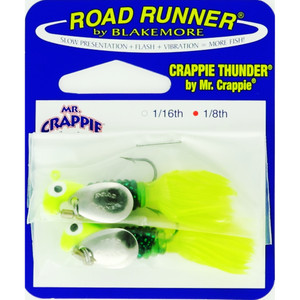 Team Crappie - Road Runner Crappie Tamer - 1/8oz Chart/Junebug/Chart