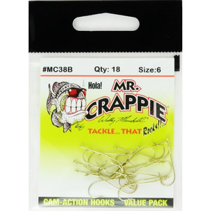 Team Crappie Cam-Action - Size 6 Gold 18pk