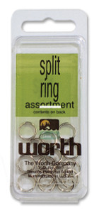 Worth Split Rings - #4 Round Nickel Clam 15pk