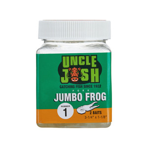 Uncle Josh Jumbo Frog - 3.25'' White 2pk
