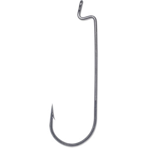 VMC 8313 Round Bend Worm Hk - 2/0 Black Nickel 14pk